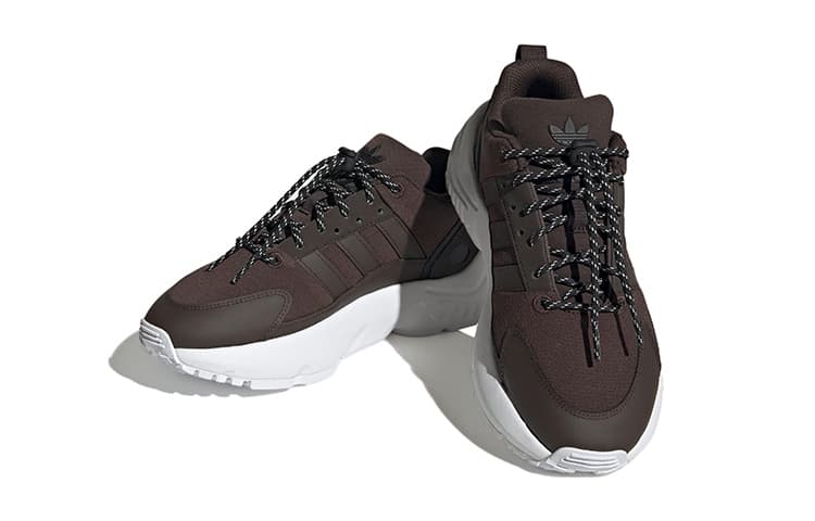 Adidas Originals ZX 22 Противоскользящая и износостойкая легкая спортивная повседневная обувь Кофе-подростки