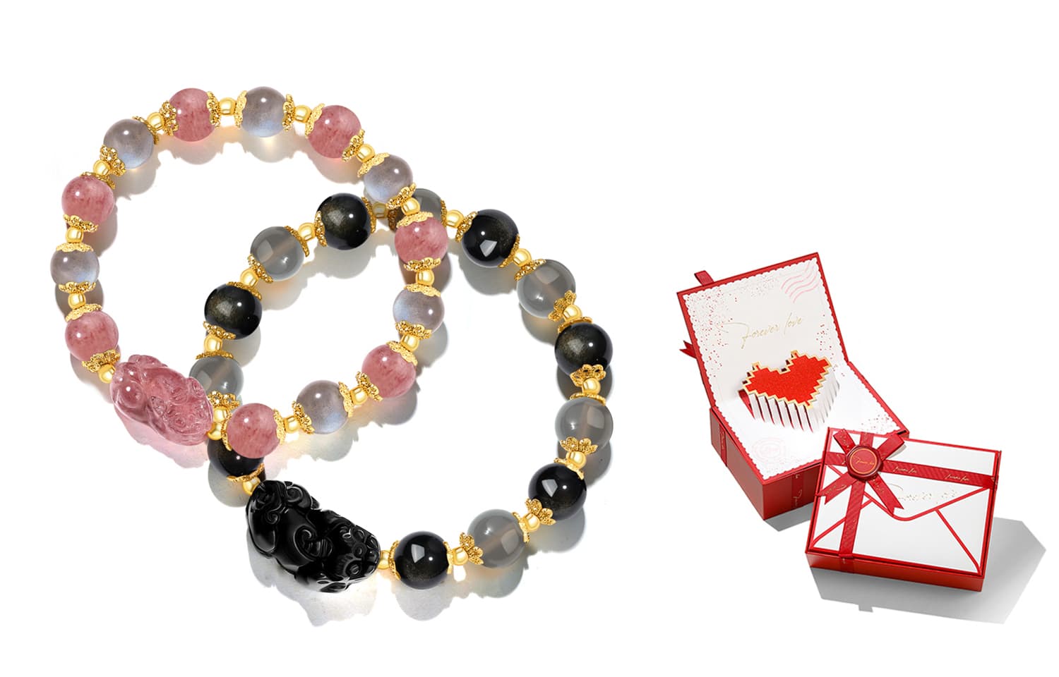 IWE кварцевые нефритовые обсидиановые браслеты унисекс