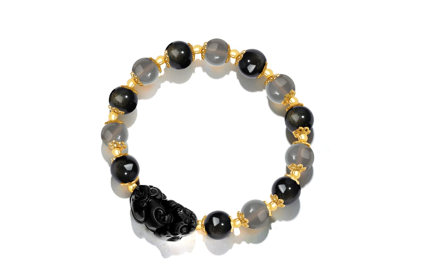 IWE кварцевые нефритовые обсидиановые браслеты унисекс