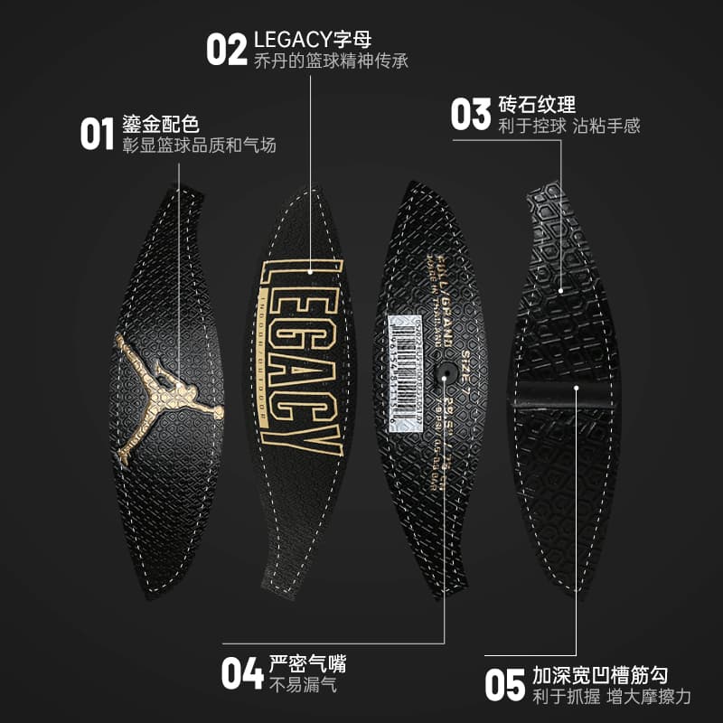 Jordan PU Basketball Black Gold, размер 7, тренировочные унисекс