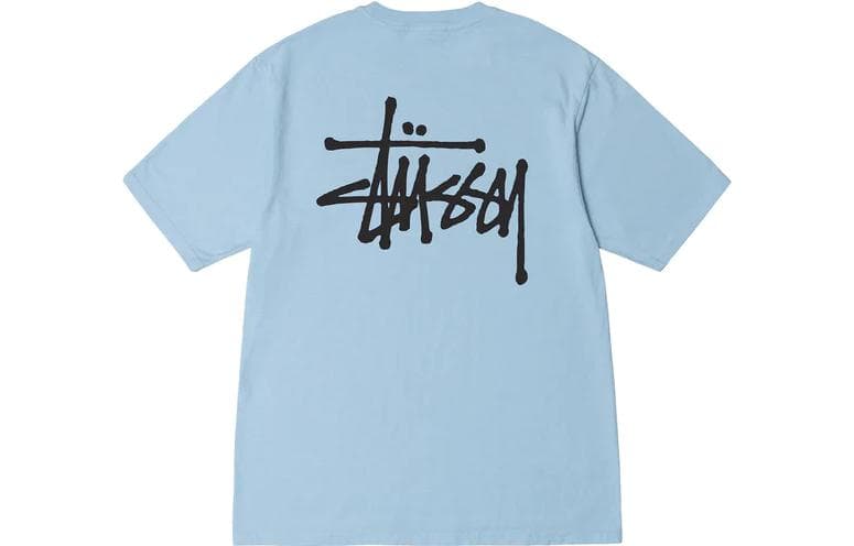 Футболка Stussy Basic, окрашенная пигментом