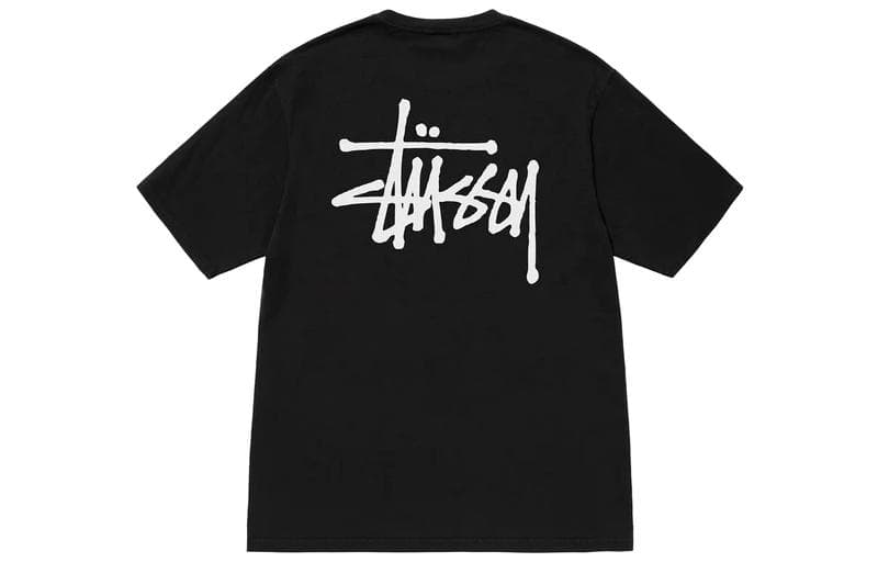 Футболка Stussy Basic, окрашенная пигментом