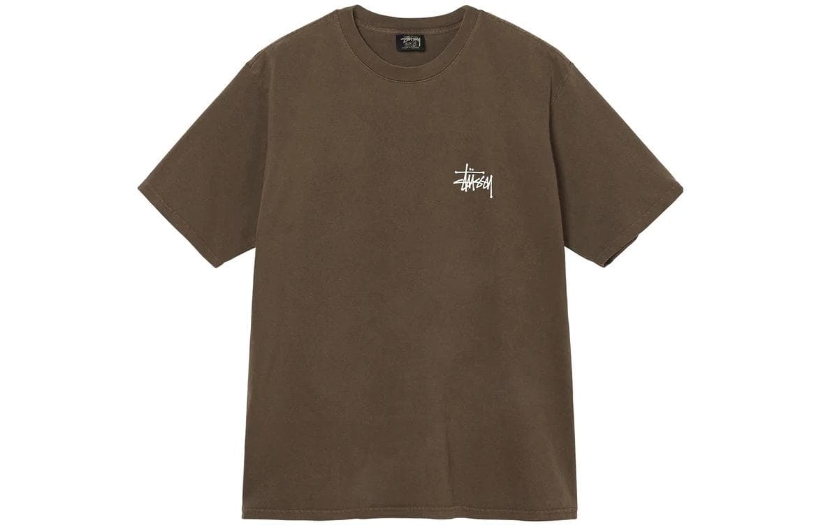 Футболка Stussy Basic, окрашенная пигментом