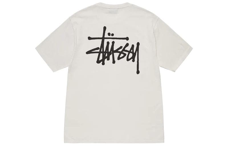 Футболка Stussy Basic, окрашенная пигментом