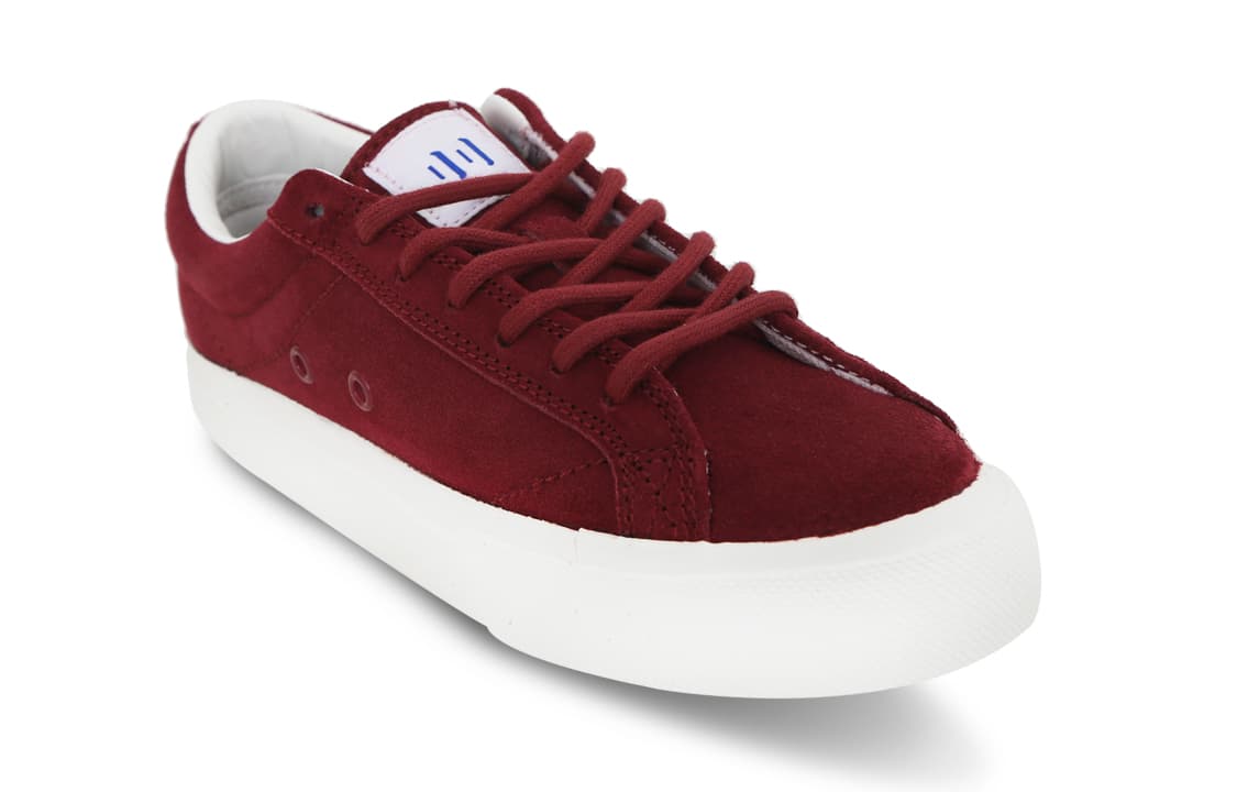 Ollieskate противоскользящие амортизаторы низкие туфли для скейтборда унисекс бордовые