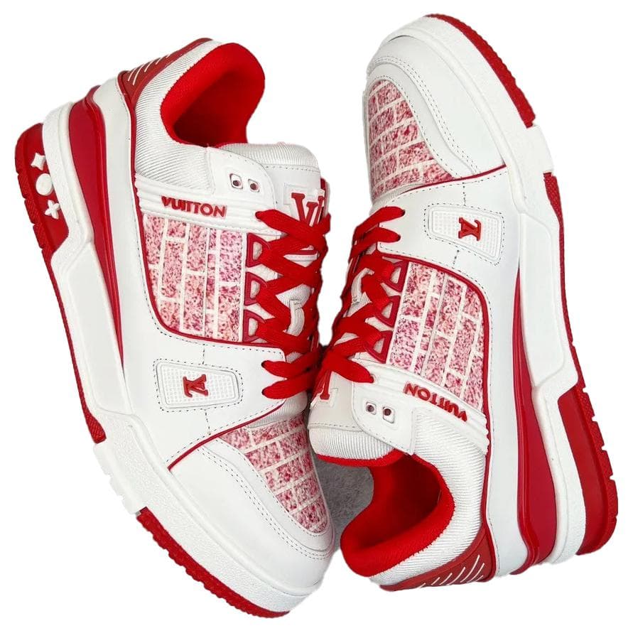 LOUIS VUITTON X Lady Pink Кроссовки 350 'White Red'