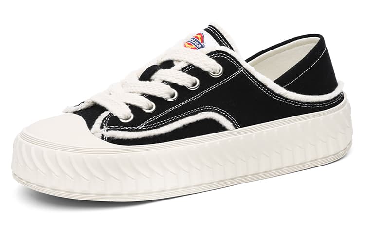 Нескользящие износостойкие низкие кеды Dickies из парусины, женские черные