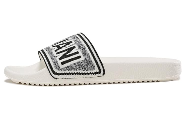 EMPORIO ARMANI Slide Slippers Men's White Black