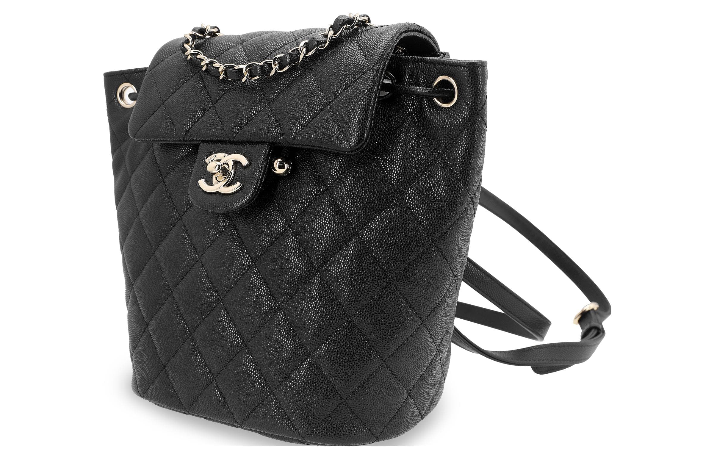 Маленький рюкзак CHANEL 23S из зерненой телячьей кожи, черный AS4058