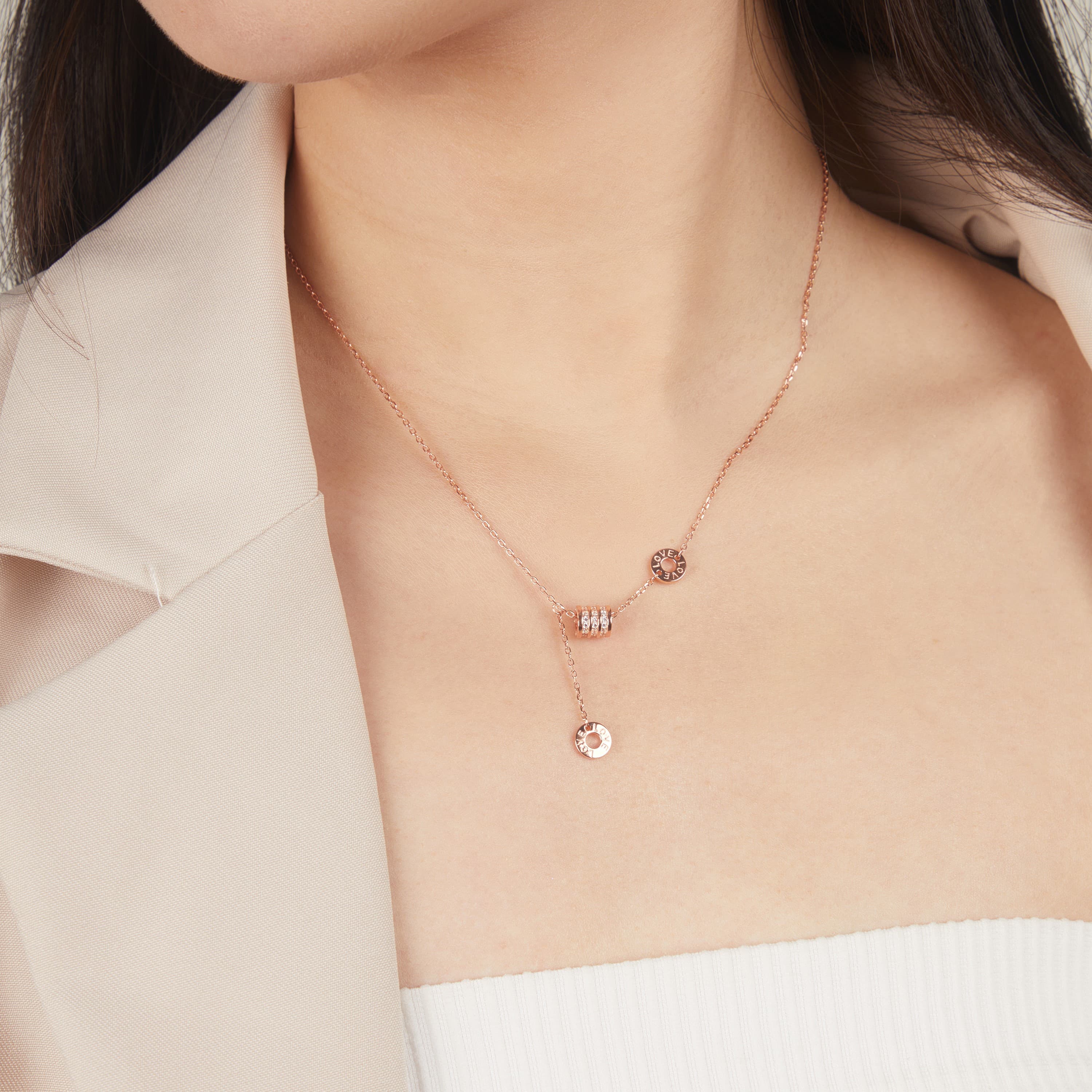 Женские ожерелья из стерлингового серебра CHOW TAI SENG