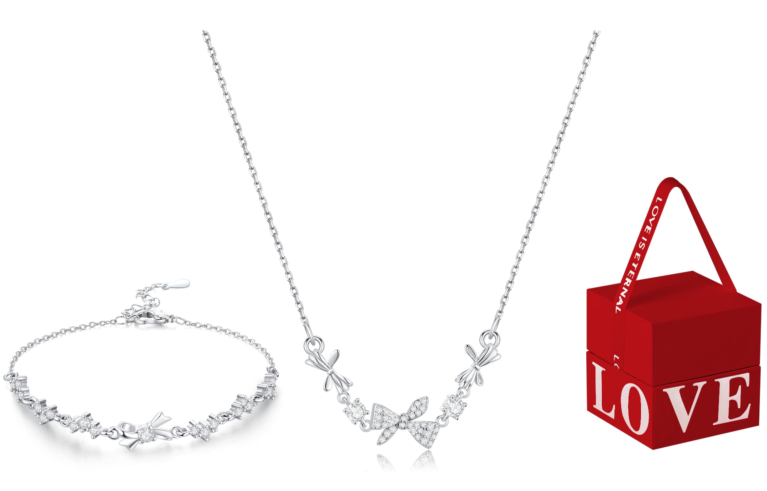 Женские браслеты Jodie&Kevin с цирконом, серебро