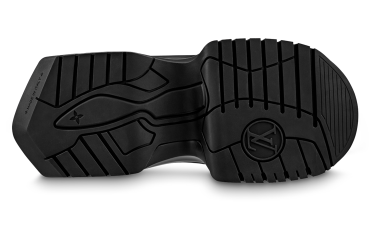 LOUIS VUITTON Archlight 2.0 Кроссовки на платформе, черные с коричневой монограммой, женские