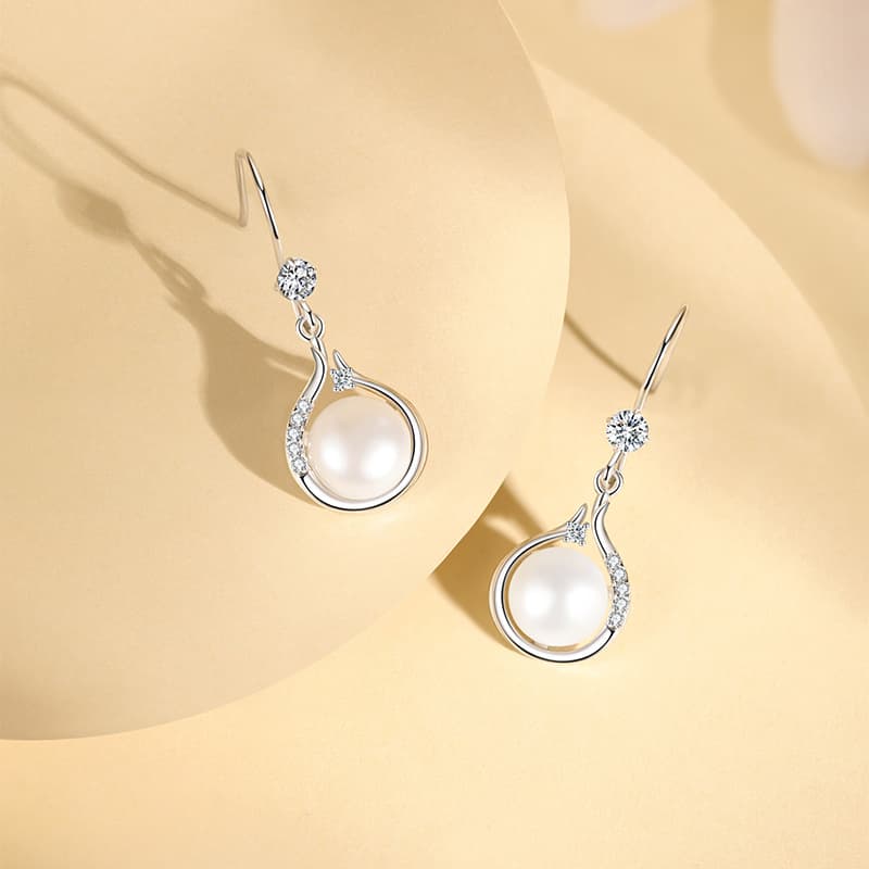 ZSY Серьги из серебра 925 пробы в женской коробке