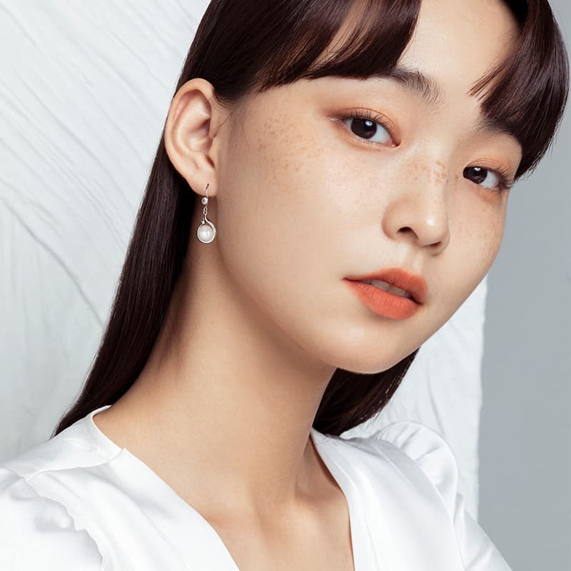 ZSY Серьги из серебра 925 пробы в женской коробке