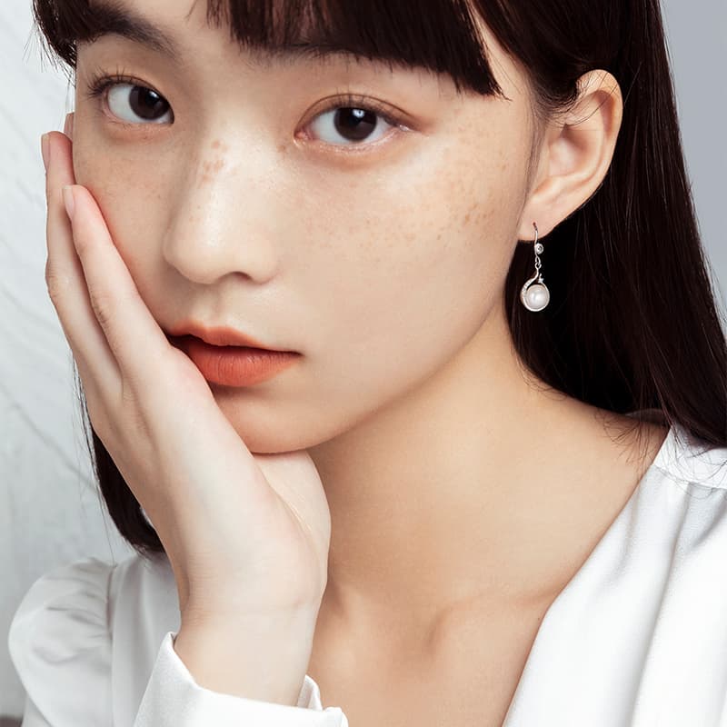 ZSY Серьги из серебра 925 пробы в женской коробке