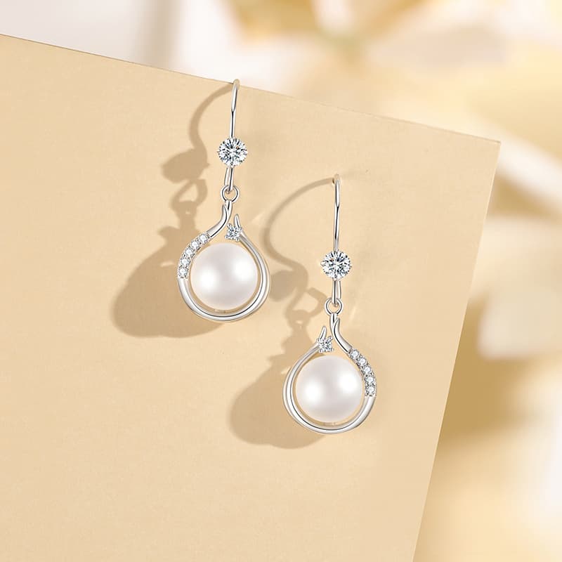 ZSY Серьги из серебра 925 пробы в женской коробке