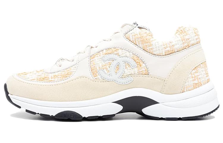 CHANEL Low-Top Casual Shoes Women's Orange Beige