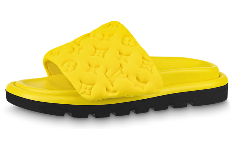 LOUIS VUITTON Slide Slippers Women's Yellow