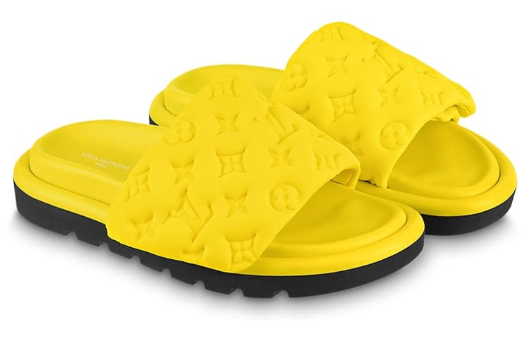 LOUIS VUITTON Шлепанцы женские желтые