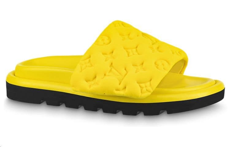 LOUIS VUITTON Шлепанцы женские желтые