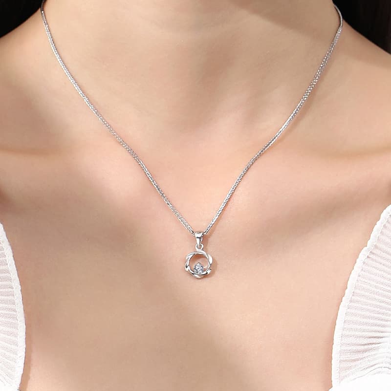 Женские изящные серебряные ожерелья Teddy Bear Collection S999