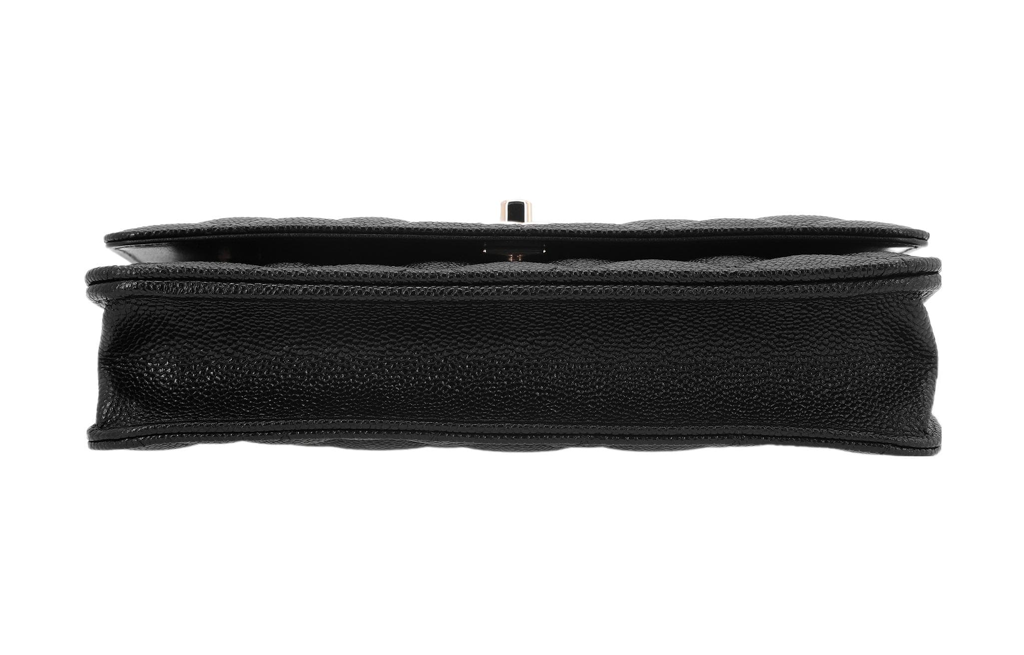 Сумка через плечо, сумка через плечо, кошелек CHANEL Grain Litchi Grain из телячьей кожи, черный цвет