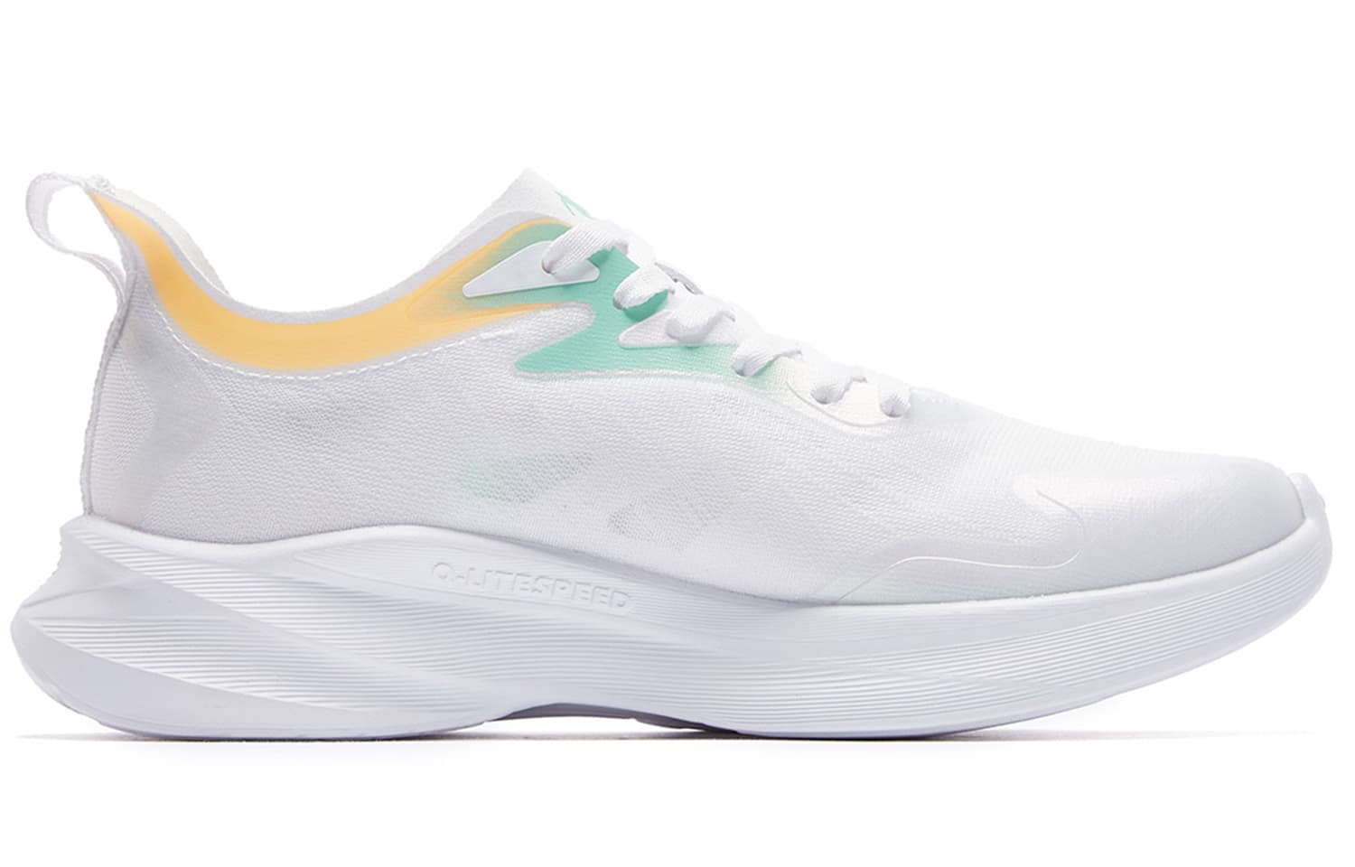 QIAODAN Light Speed ​​3.0PLUS Амортизаторы Нескользящие низкие повседневные кроссовки мужские белые зеленые