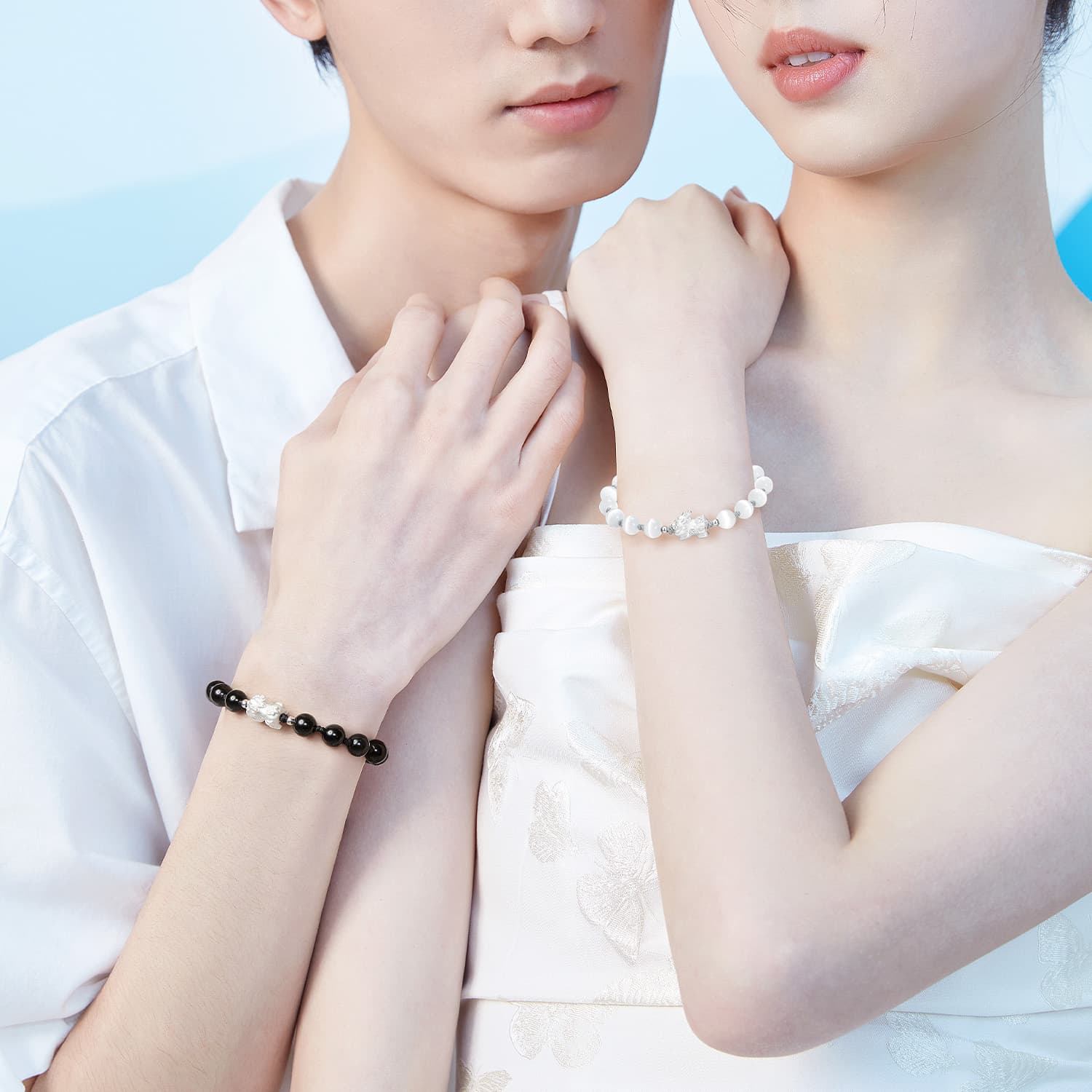 STYLEJING Браслеты с розовыми кристаллами унисекс