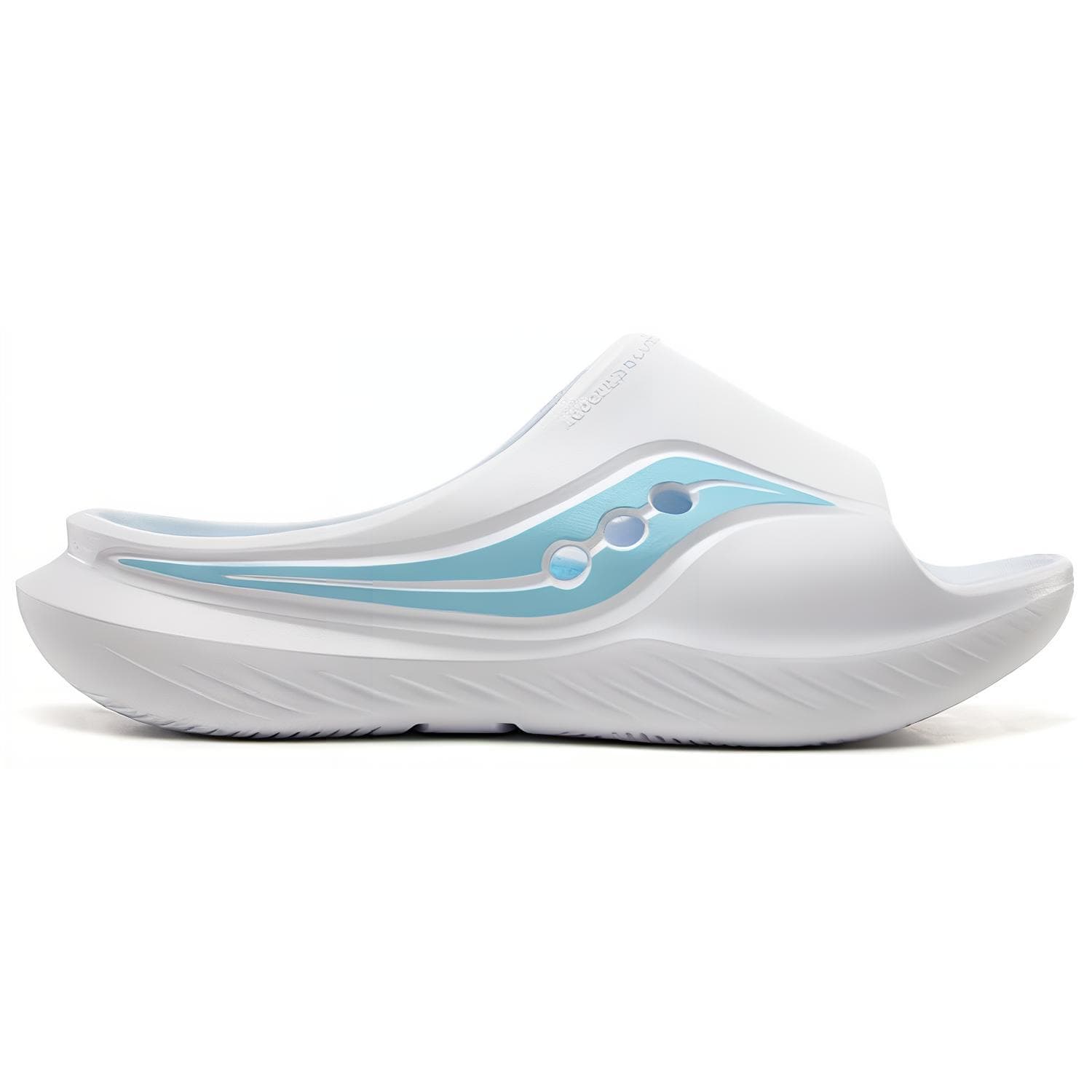 Saucony Cradle Нескользящие устойчивые к истиранию шлепанцы унисекс Белый Светло-синий