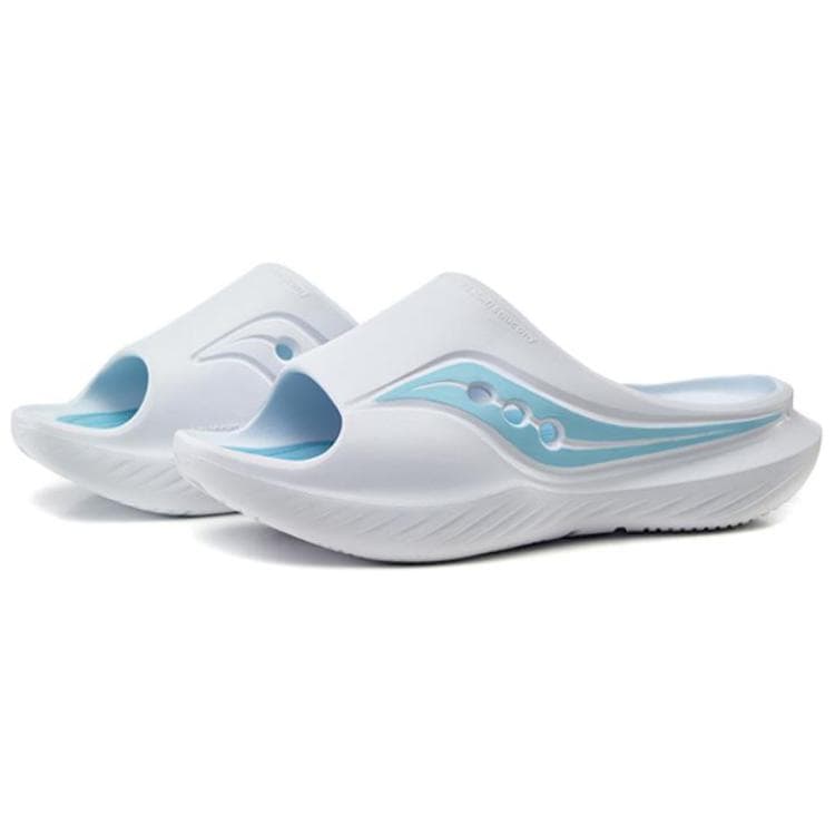 Saucony Cradle Нескользящие устойчивые к истиранию шлепанцы унисекс Белый Светло-синий