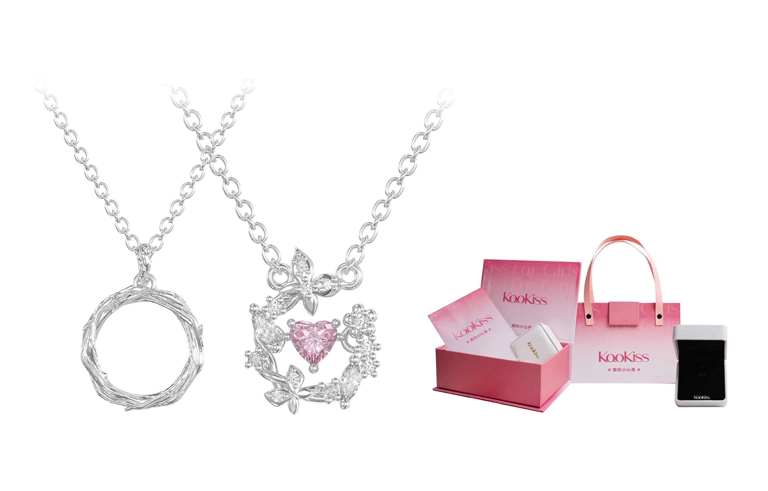 KOOKISS S925 Серебро/Сплав Ожерелья Унисекс Серебро