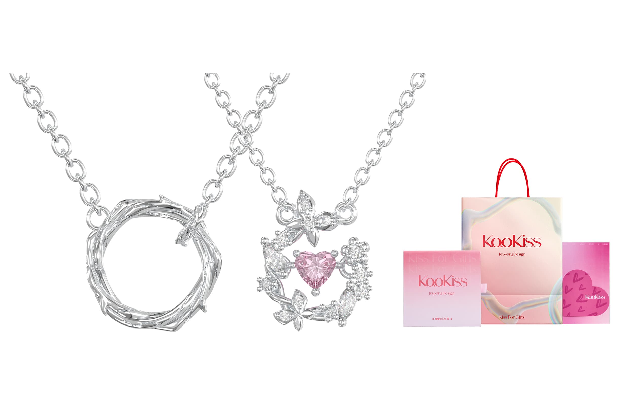 KOOKISS S925 Серебро/Сплав Ожерелья Унисекс Серебро