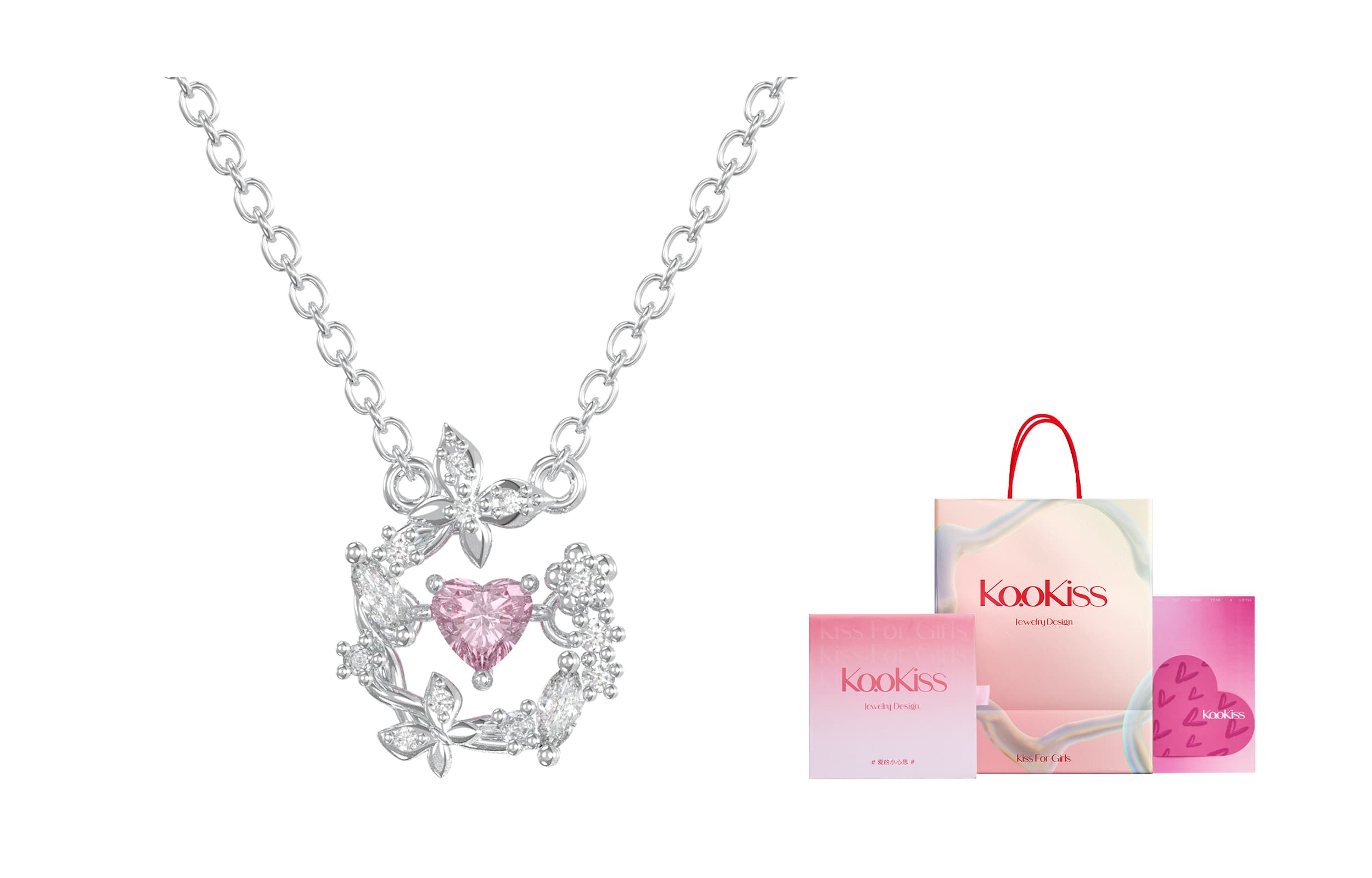 KOOKISS S925 Серебро/Сплав Ожерелья Унисекс Серебро