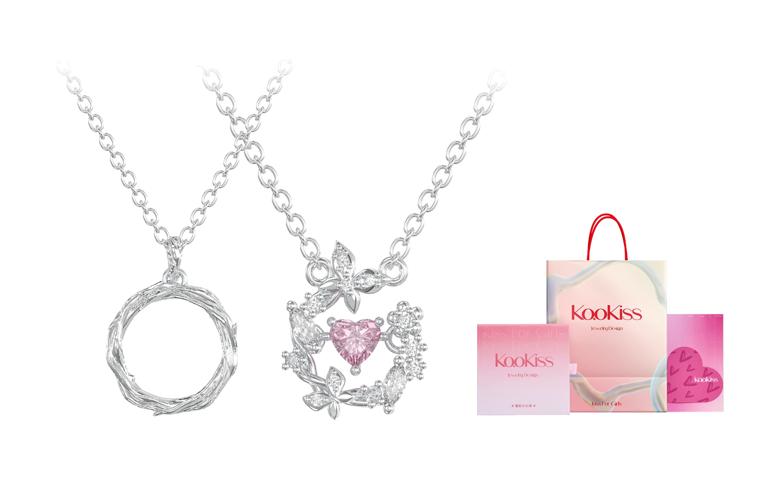 KOOKISS S925 Серебро/Сплав Ожерелья Унисекс Серебро