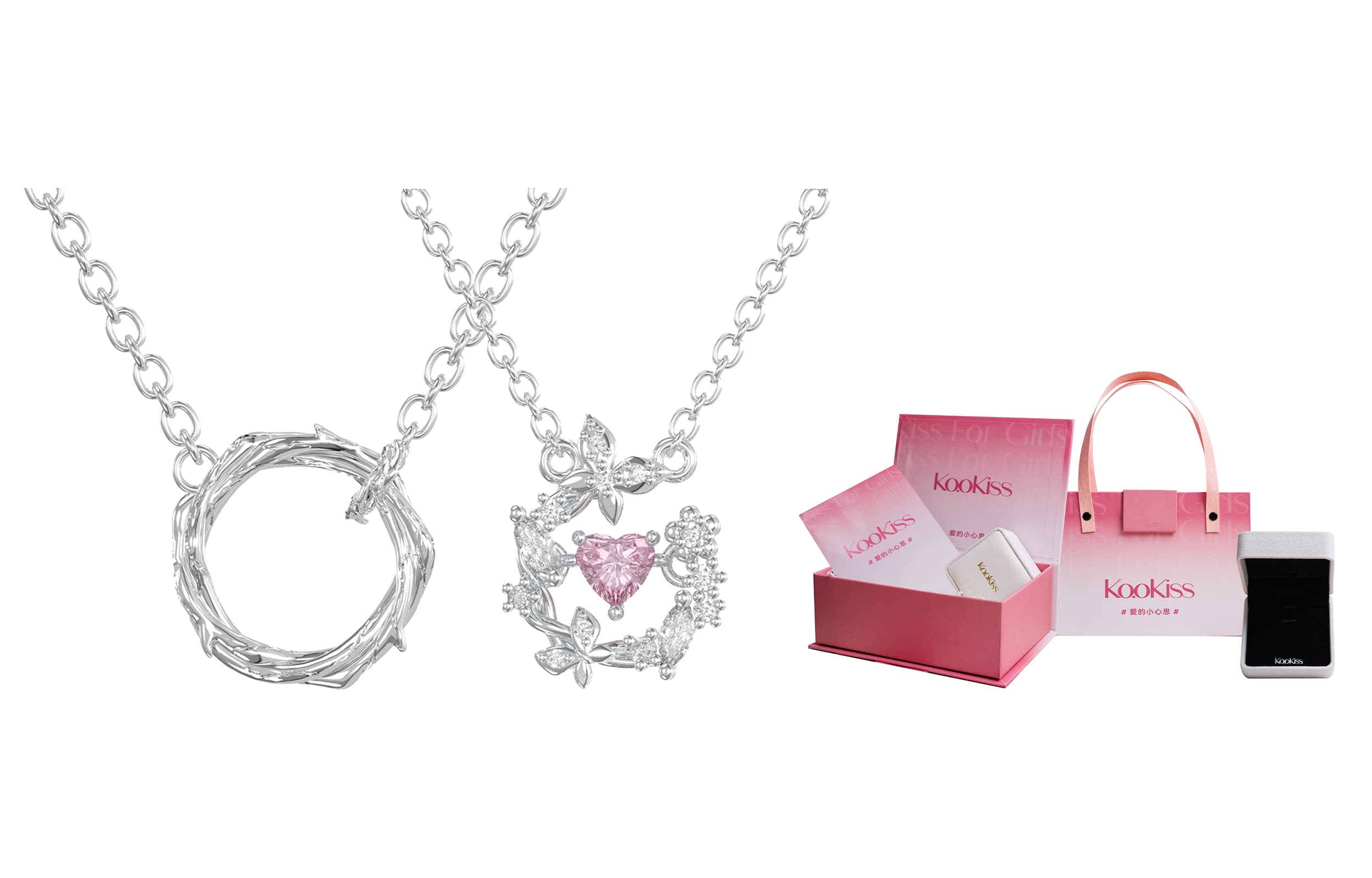 KOOKISS S925 Серебро/Сплав Ожерелья Унисекс Серебро