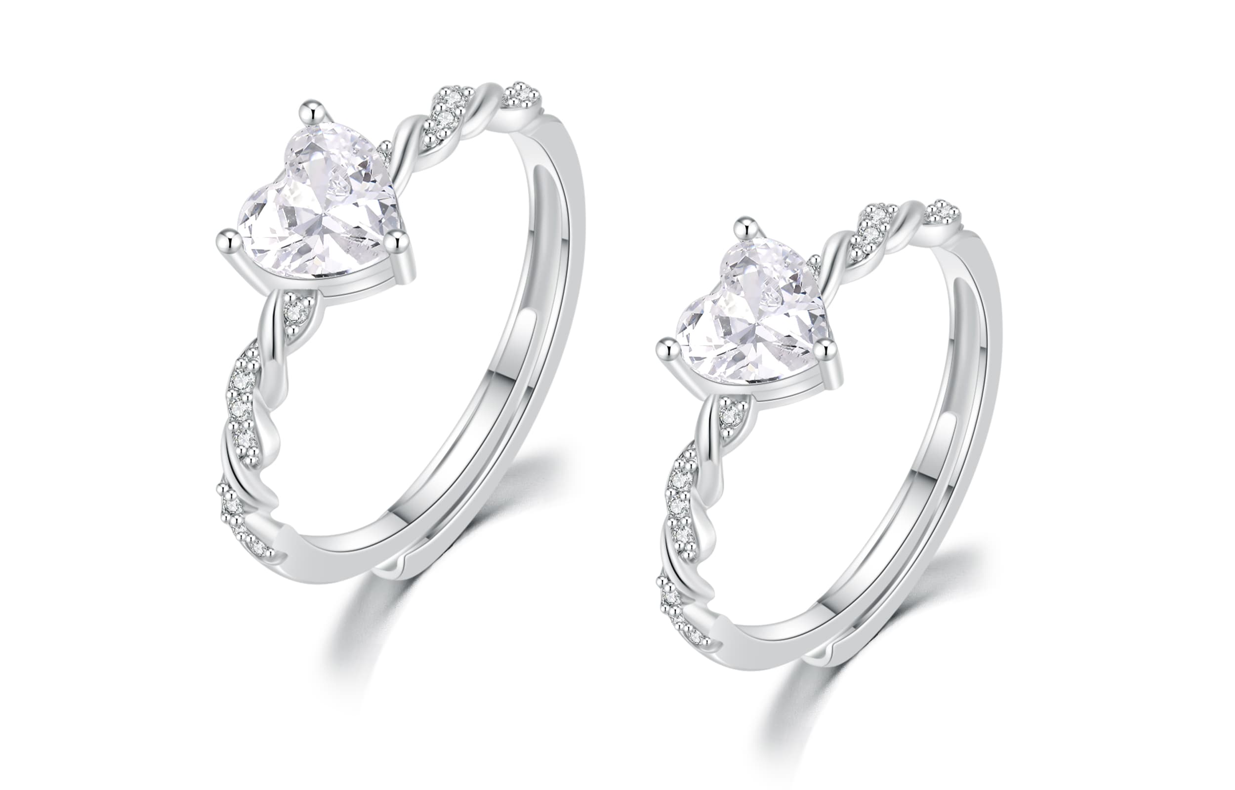 Кольца со сверкающими стразами TEEX унисекс