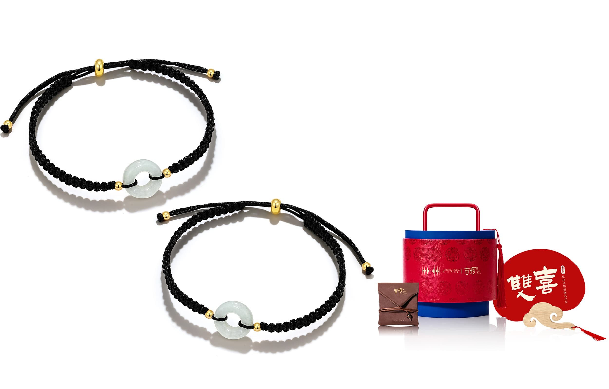 Jodie&Kevin плетеный браслет с цветной глазурью унисекс черный красный