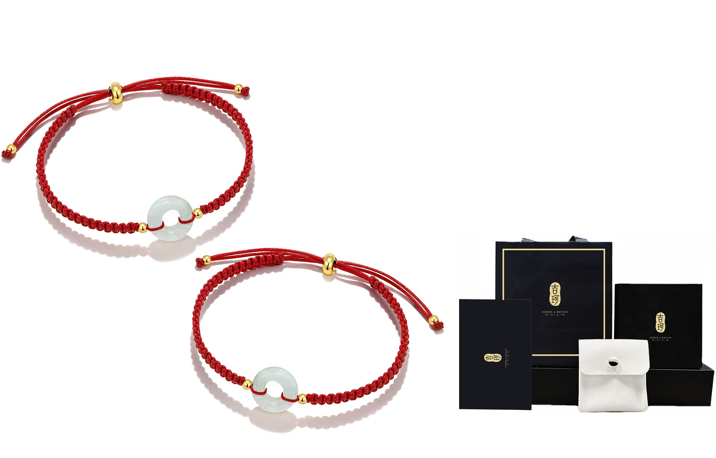 Jodie&Kevin плетеный браслет с цветной глазурью унисекс черный красный