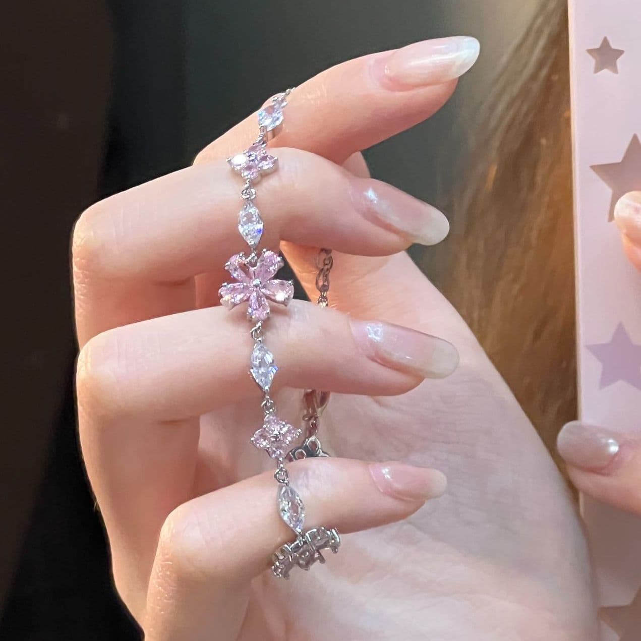 XXOFF Браслеты из медного сплава женские розовые белые