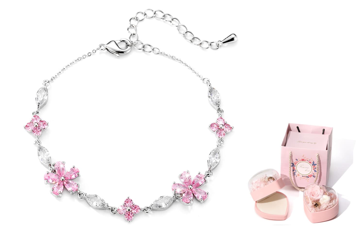 XXOFF Браслеты из медного сплава женские розовые белые