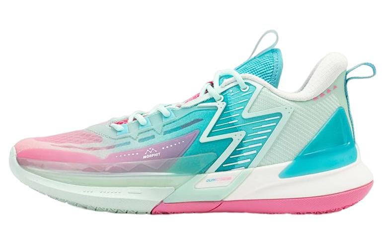 361° Big3 4.0 SWITCH Anti-Slip Wear-Resistant Low-Top Basketball Shoes Men's Pink Green