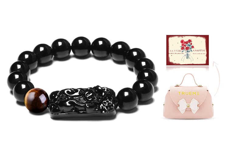 TRUE ME Обсидиановые браслеты мужские