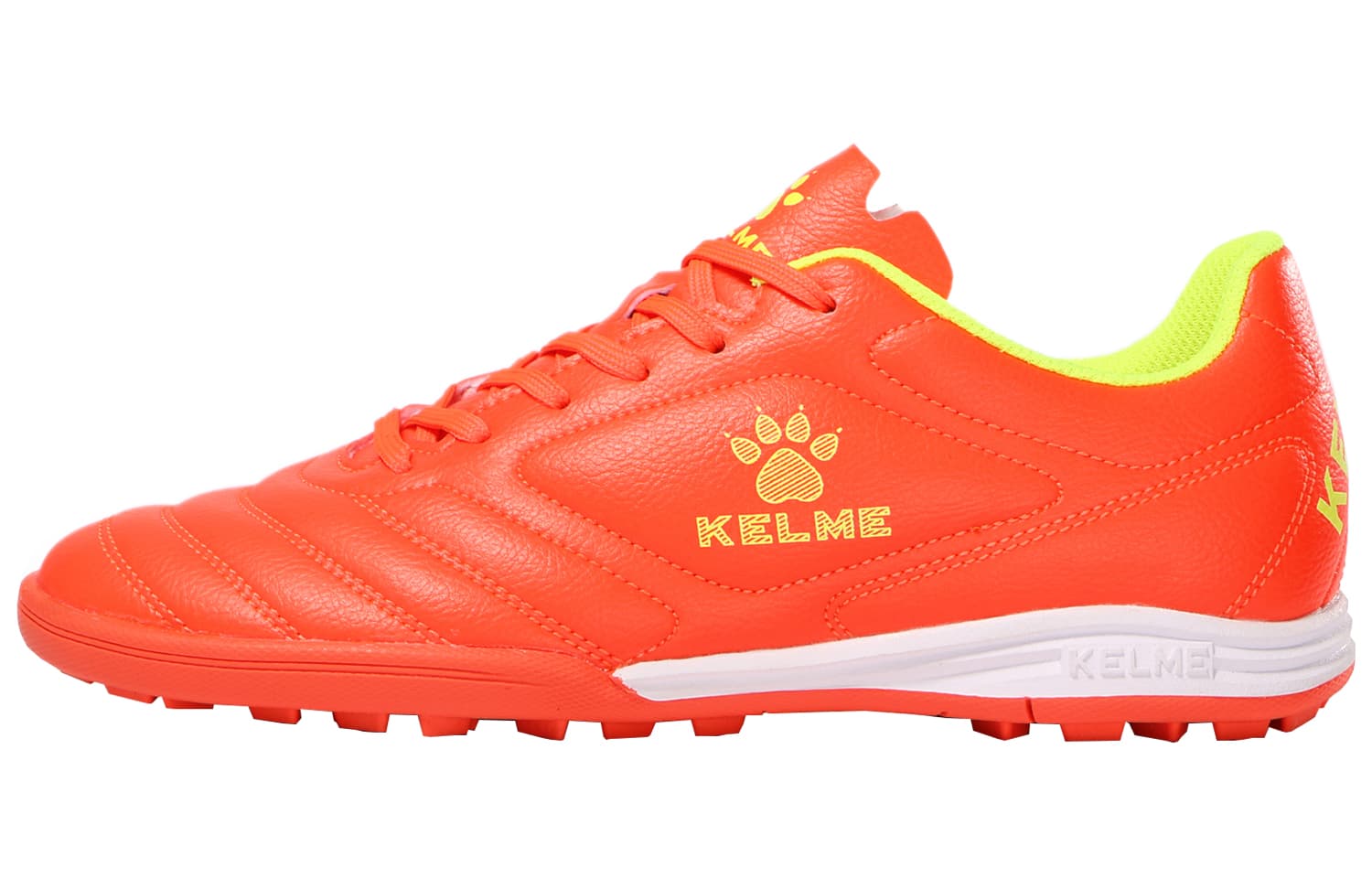 KELME TF Rubber Broken Studs Cushioning, Slip Resistant, Abrasion Resistant, Breathable Soccer Shoes Unisex Orange
