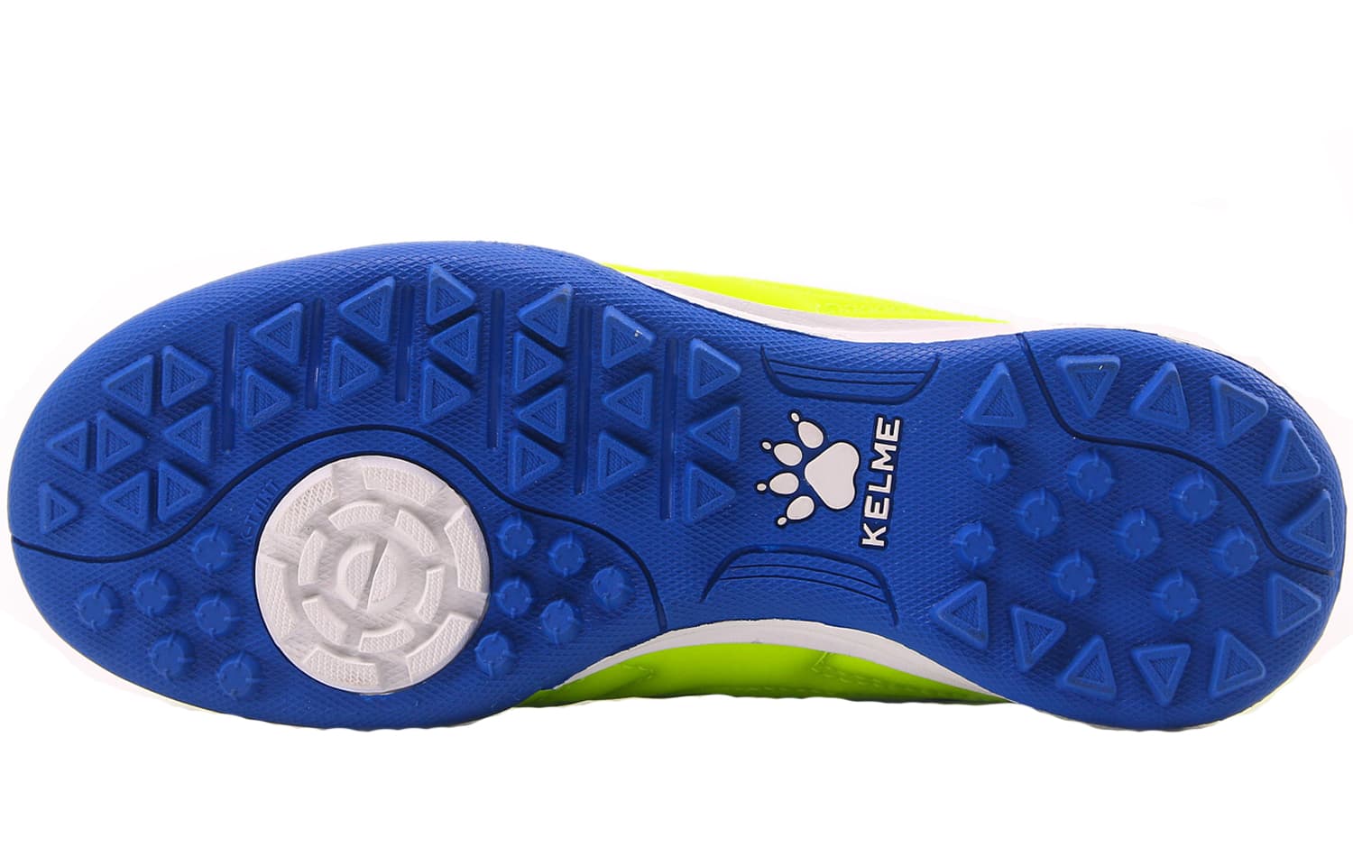 KELME Youth Training Collection TF Turf Устойчивые к скольжению, устойчивые к истиранию, дышащие футбольные бутсы унисекс Желтый Синий