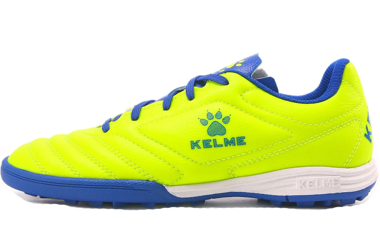 KELME Youth Training Collection TF Turf Slip Resistant, Abrasion Resistant, Breathable Soccer Shoes Unisex Yellow Blue