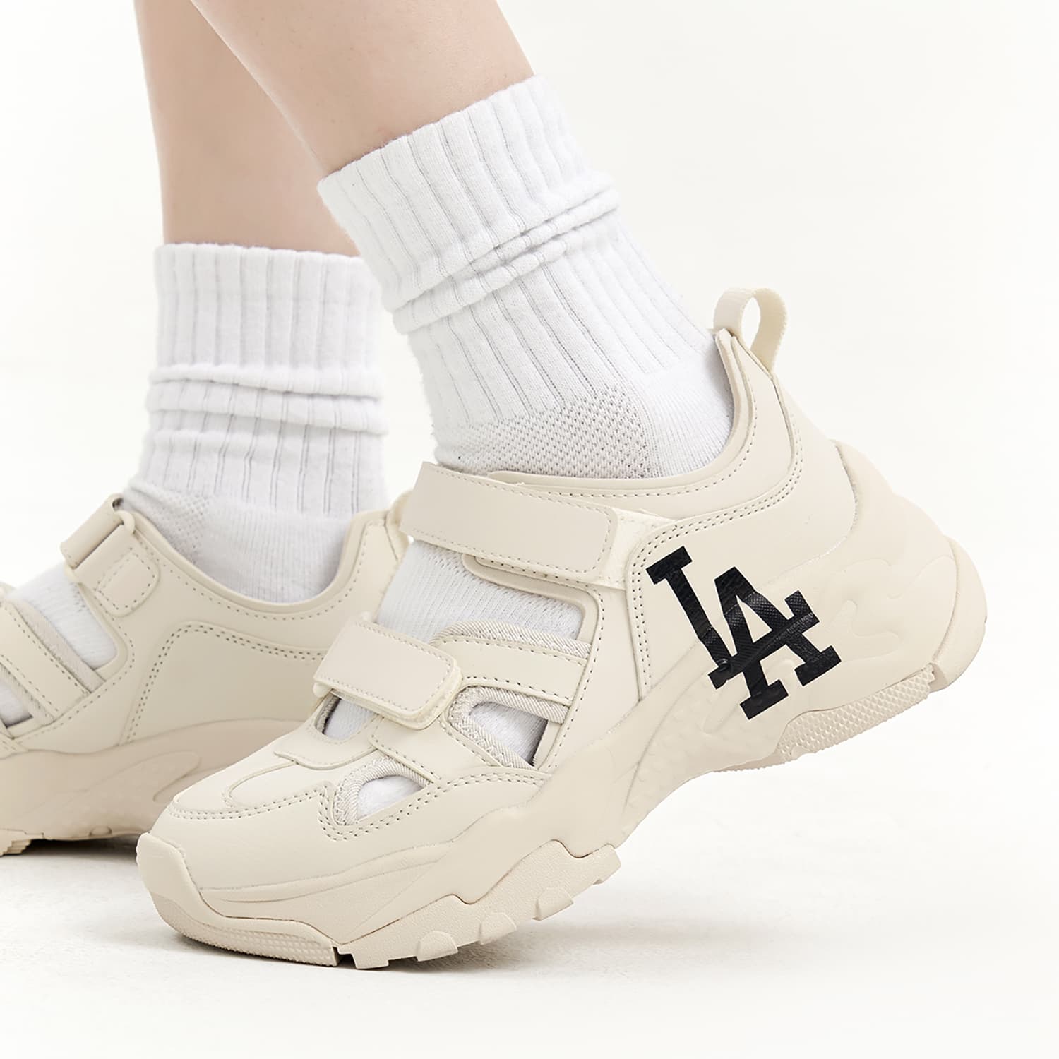 MLB Sandal Chunky Mask Дышащие спортивные сандалии унисекс кремового цвета