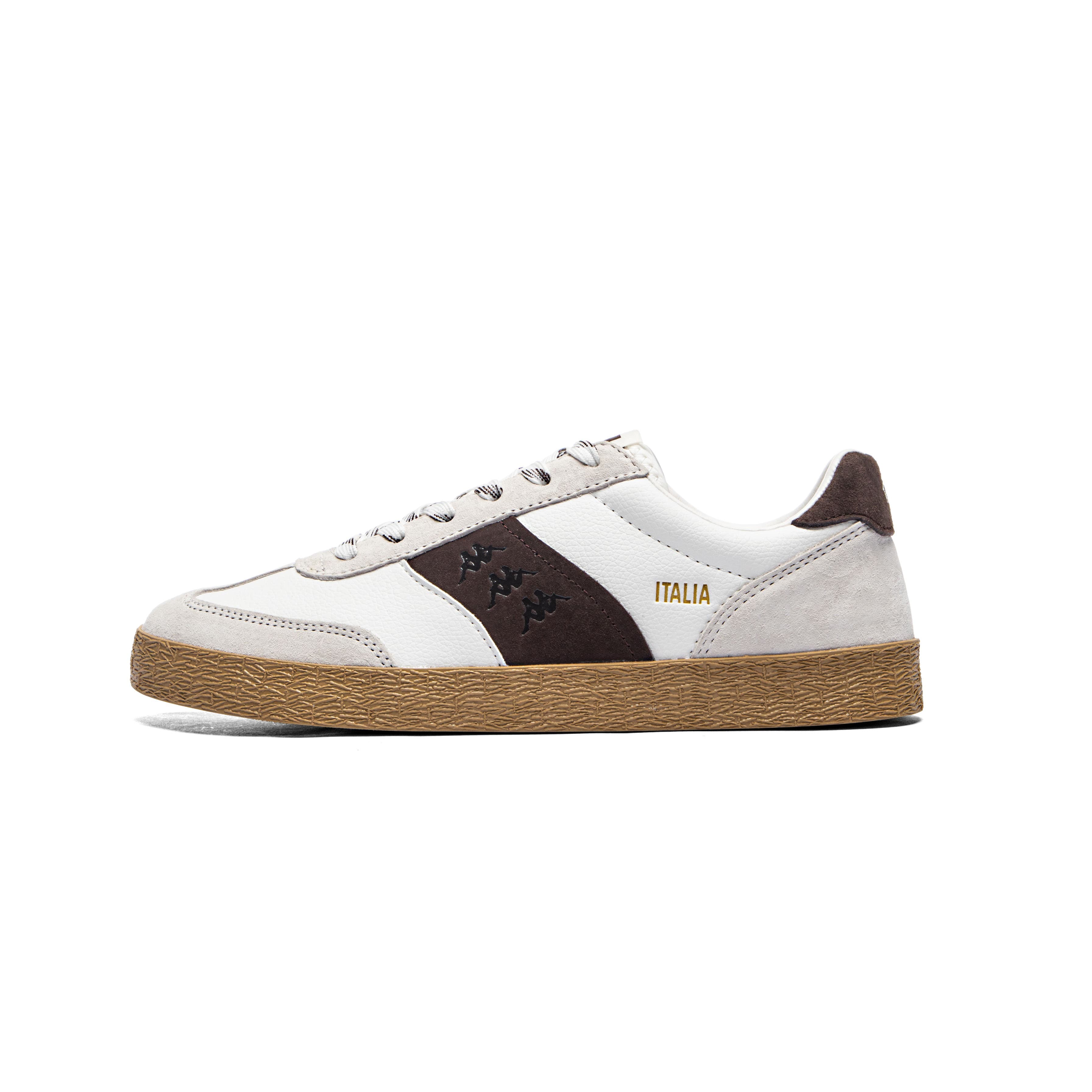 Kappa Противоскользящие износостойкие низкие туфли для скейтборда Унисекс Корейский Белый/Шоколадный Темно-коричневый