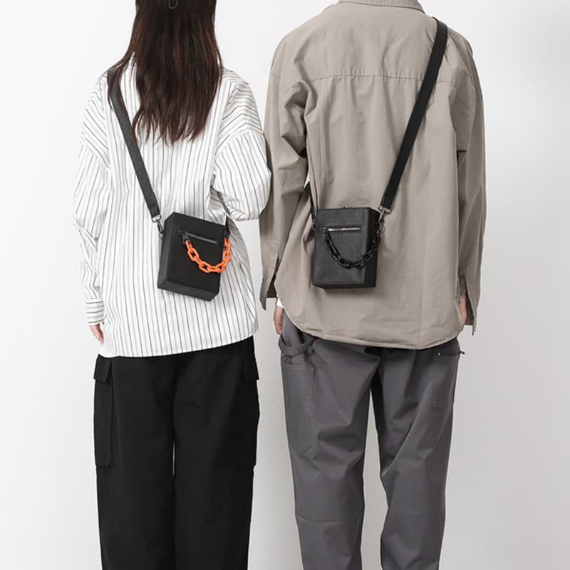 HAWA PU Box Bag Сумка через плечо Маленькая квадратная сумка Сумка на плечо Маленького размера Унисекс Черный