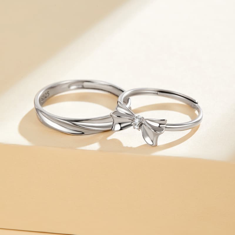 DAISY BEAUTY S925 Серебряные парные кольца унисекс