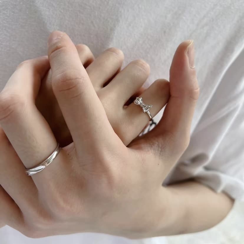 DAISY BEAUTY S925 Серебряные парные кольца унисекс